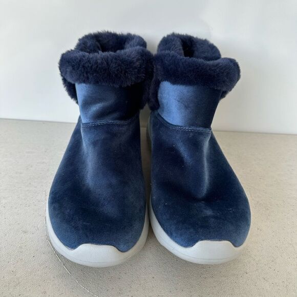 Skechers On The Go City 2 Royalty Chugga Boots Navy Velvet 144435W Womens Sz 8 - Picture 3 of 7